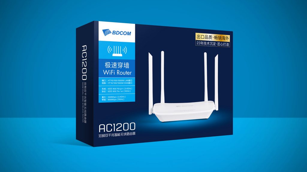 BDCOM 路由器包装设计 - 领驱品牌设计（上海）有限公司